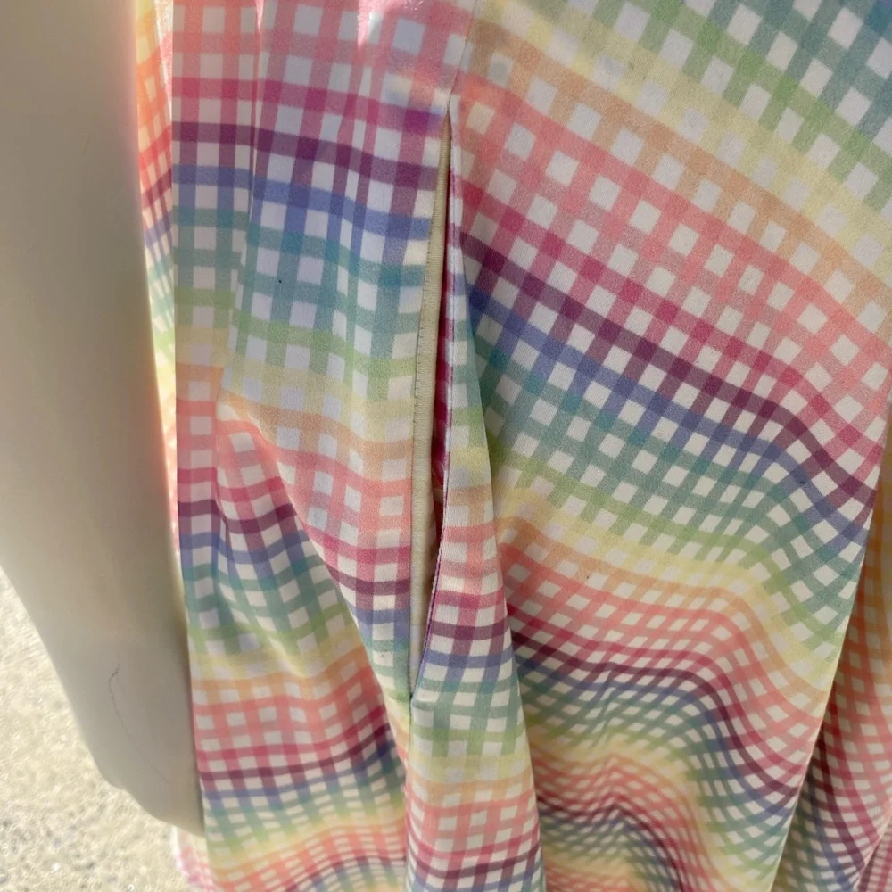 Voodoo Vixen Pastel Gingham Sleeveless Top/Skirt Set - Picture 9 of 10